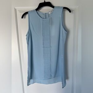 Chic Sky Blue Sleeveless Blouse